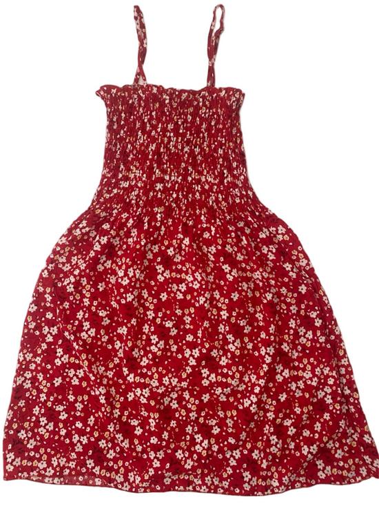 La La Muse Dresses & Skirts - Muse Red Floral Smocked Mini Dress